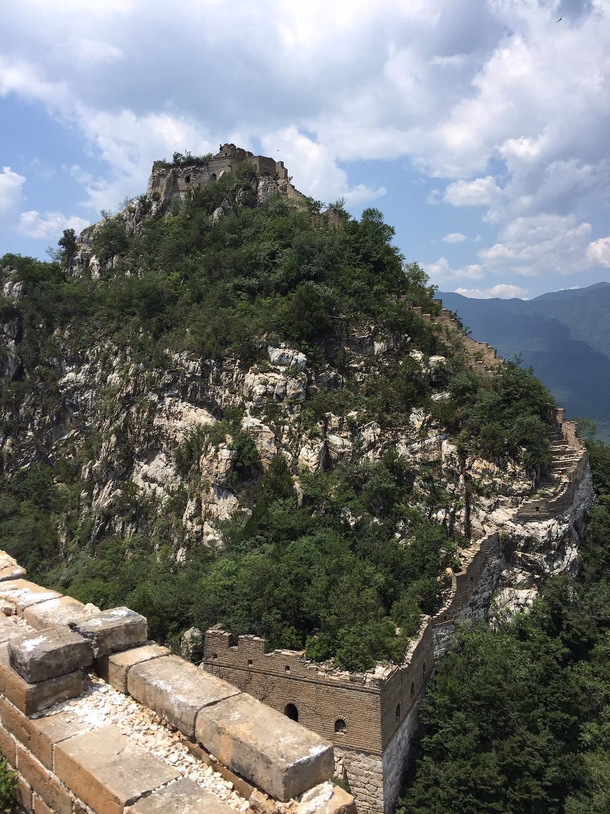 Jiankou Great Wall winding along a mountain ridge