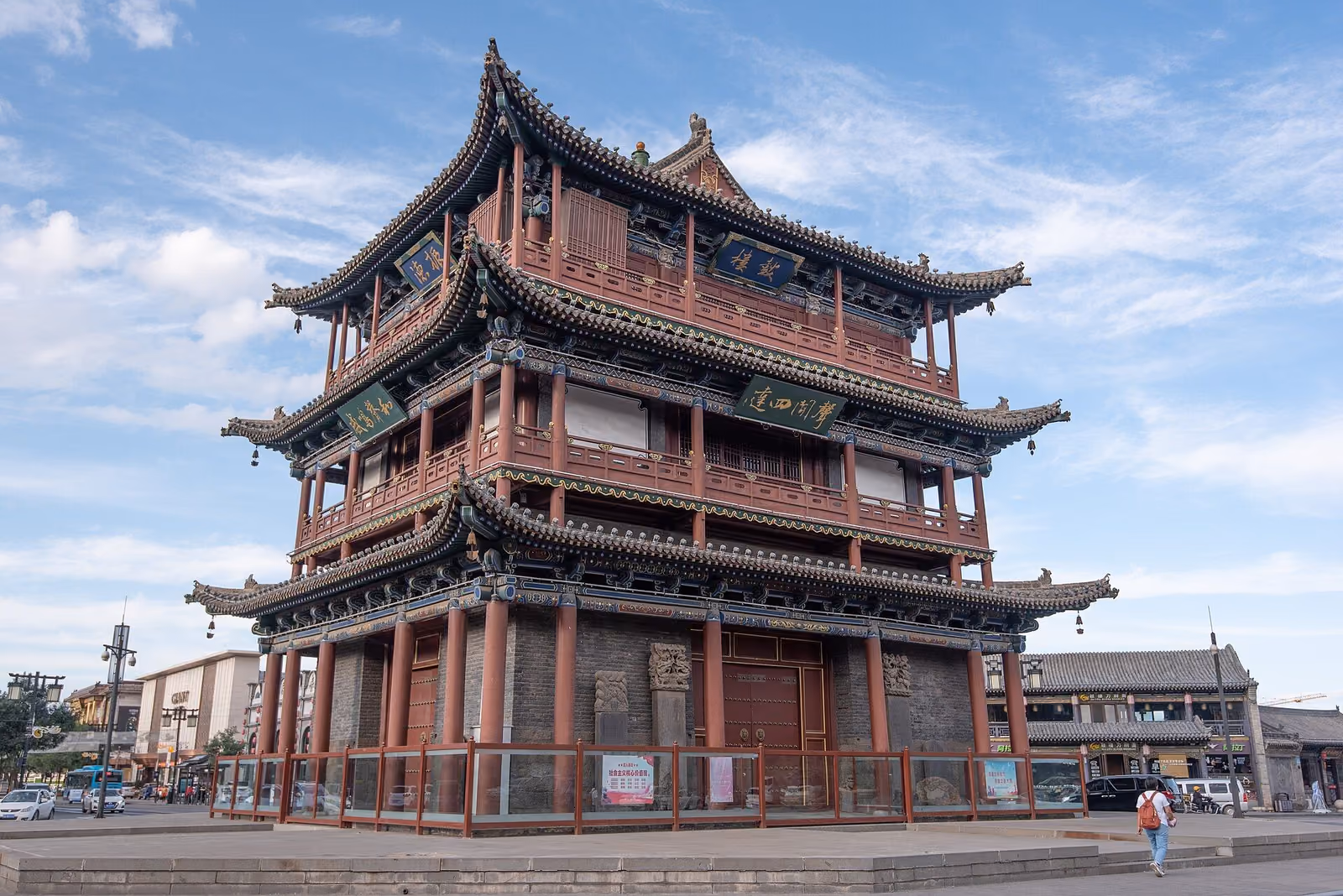The historic Drum Tower in Datong’s old city, photographed in 2020