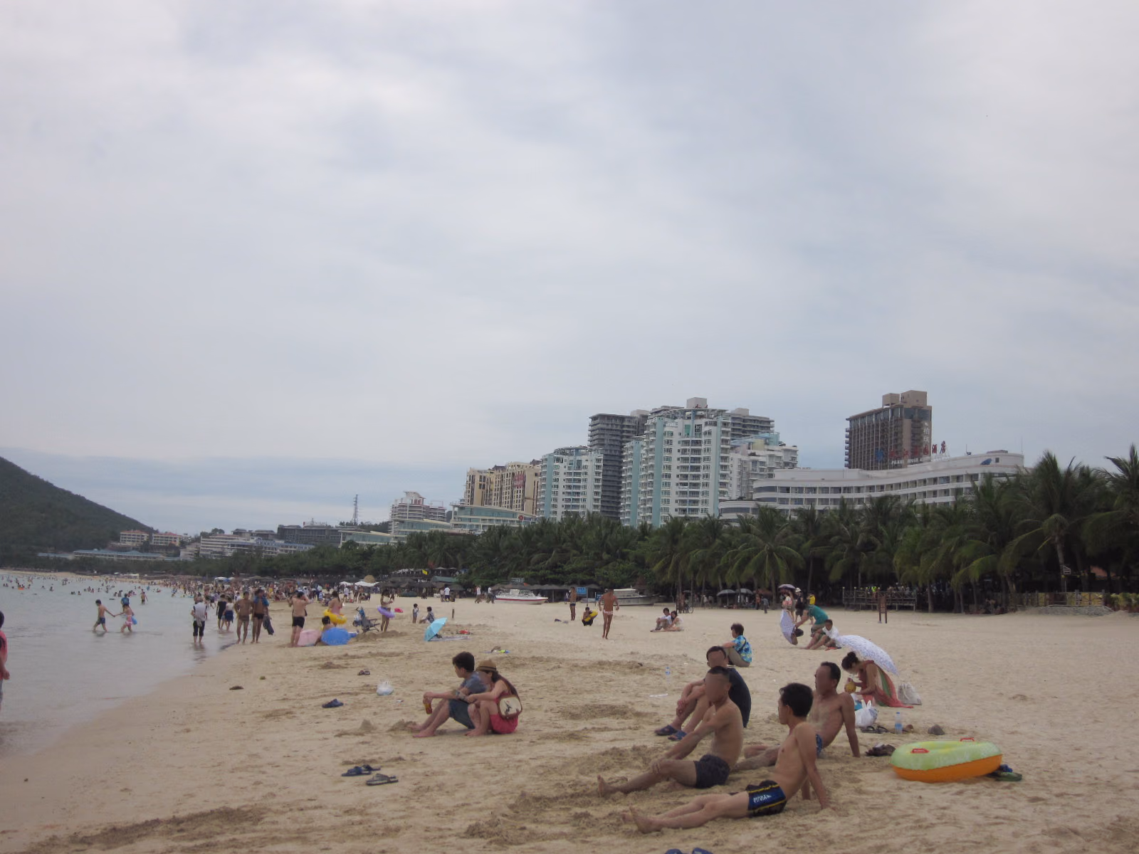 Dadonghai's beach and waterfront skyline in Sanya