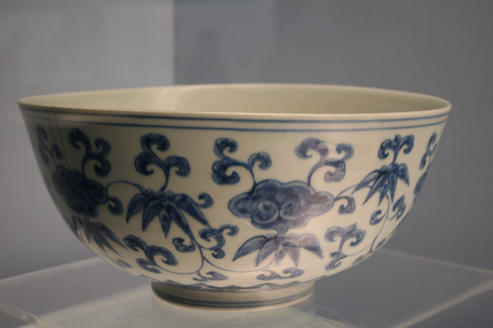 Historic Ming-era Jingdezhen porcelain; a museum object, not the workshop