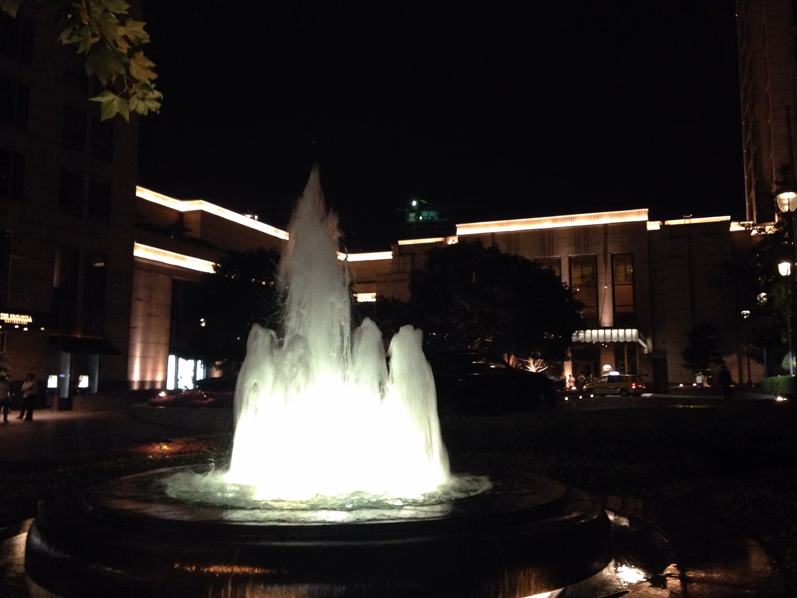 The Peninsula Shanghai illuminated at night