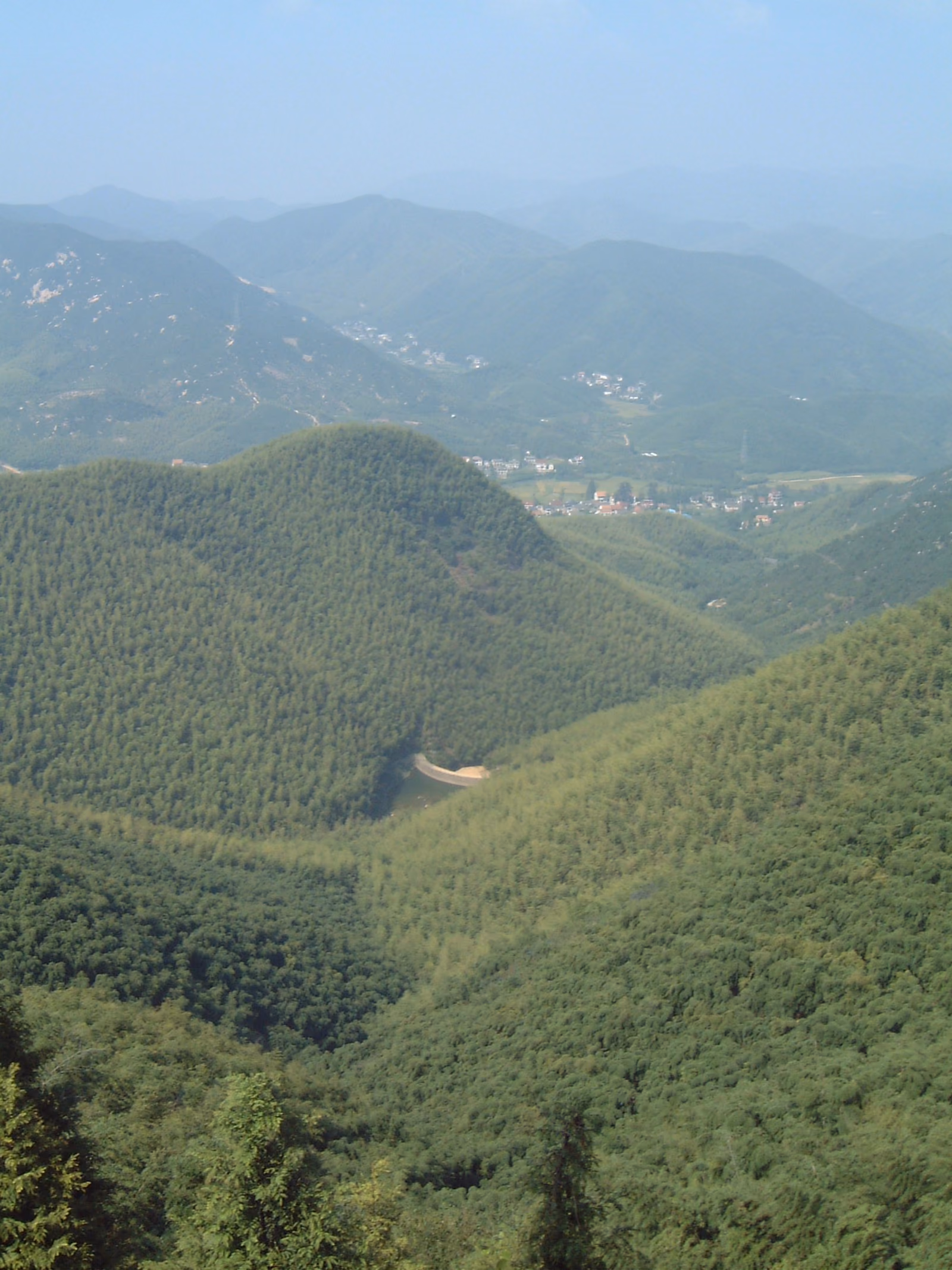 A small reservoir landscape near Wuling on Mogan Mountain