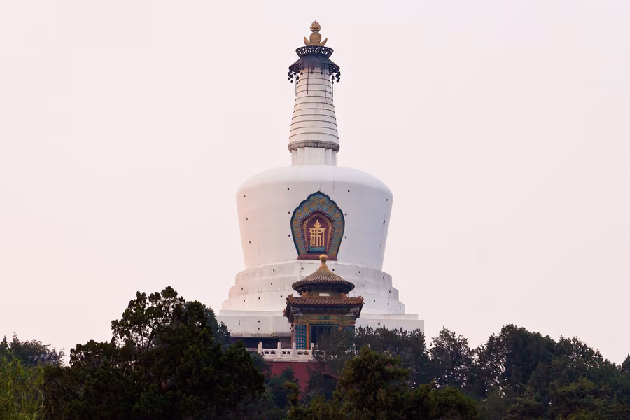 Miaoying Temple White Pagoda in Beijing, China