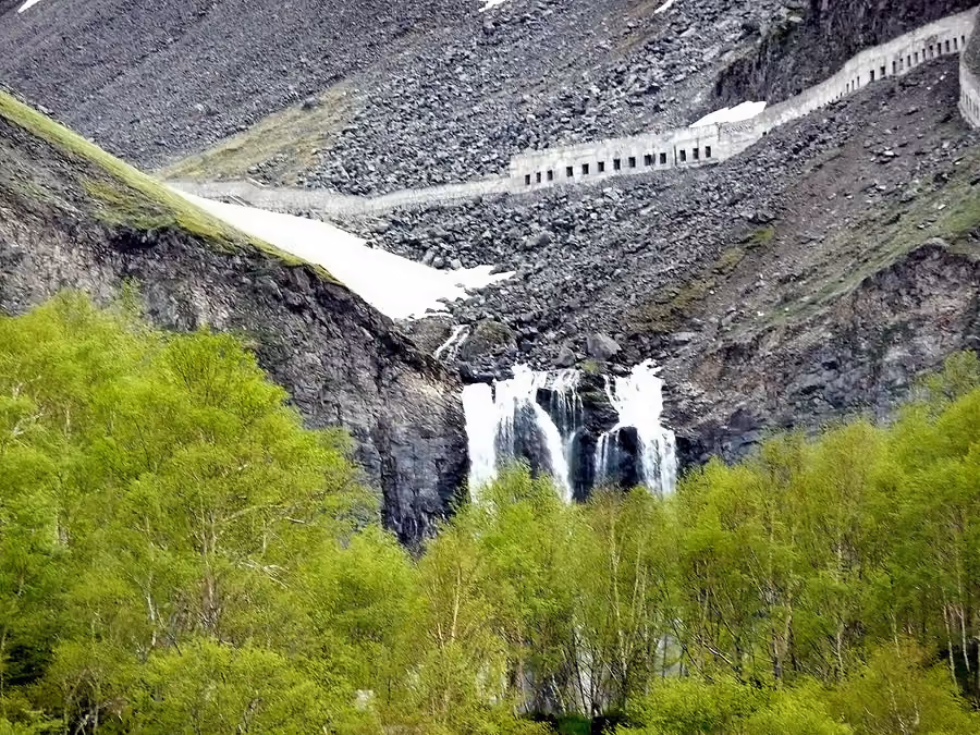 Changbai Waterfall in Changbaishan, China