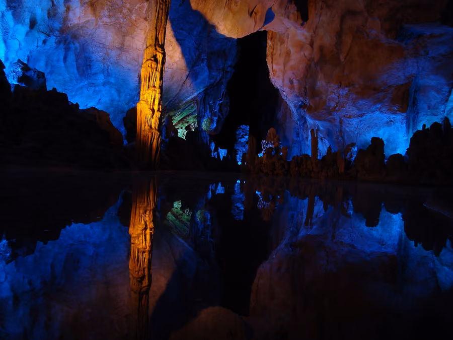 Reed Flute Cave in Guilin and Yangshuo, China