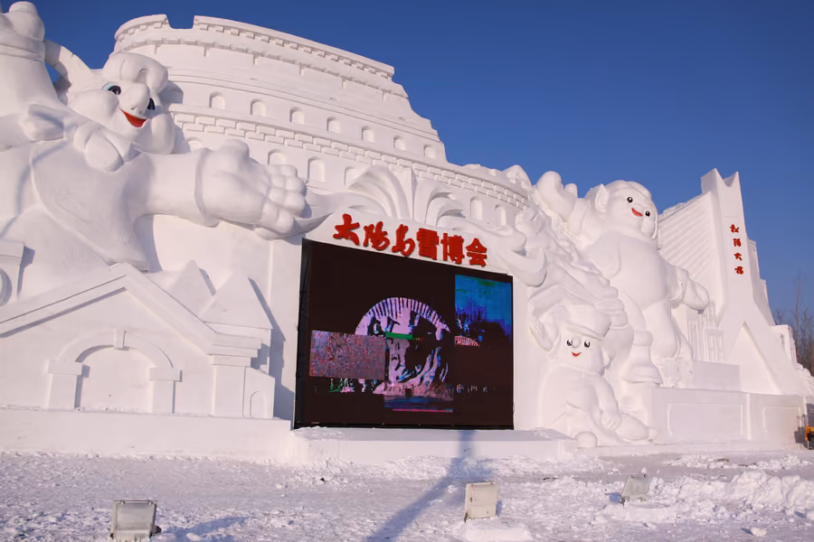 Sun Island Snow Sculpture Expo in Harbin, China