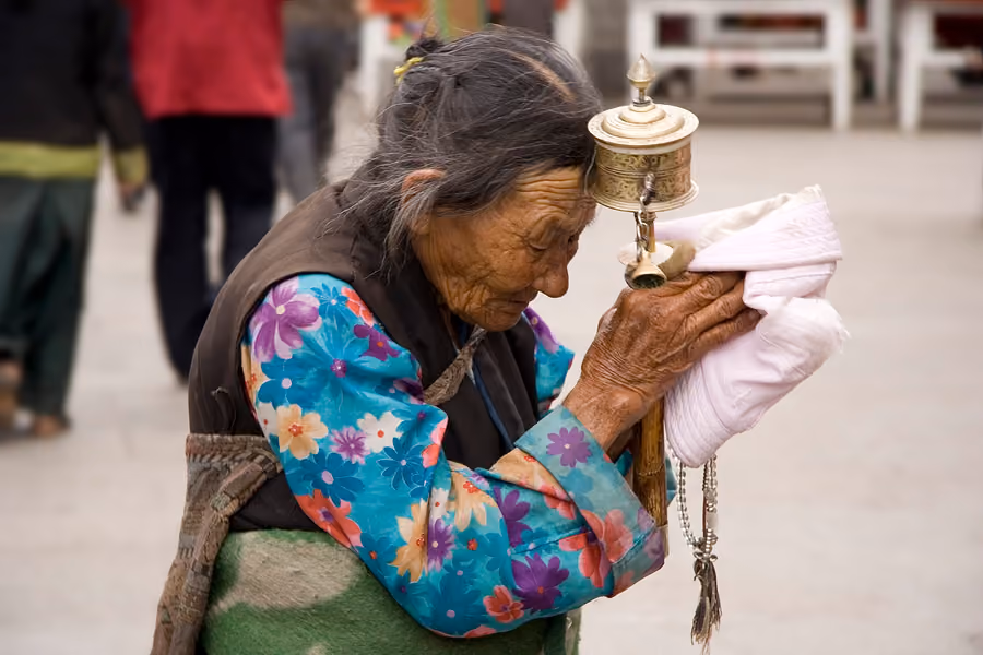 Barkhor Street in Lhasa, China
