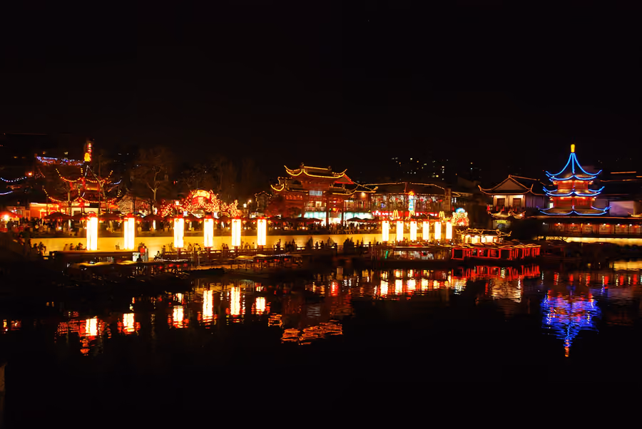 Confucius Temple and Qinhuai River in Nanjing, China