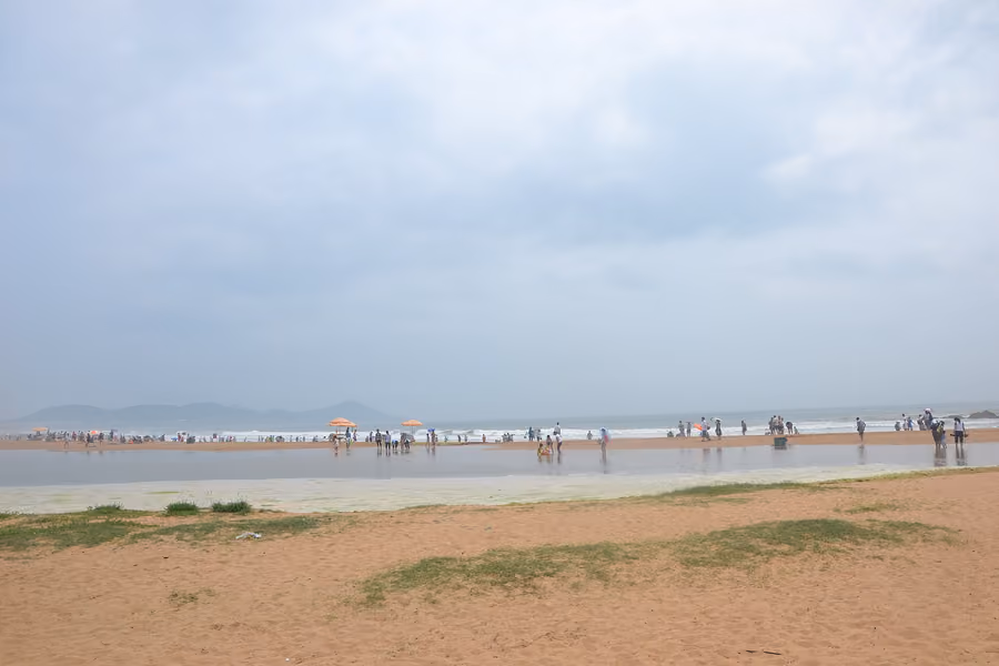 Golden Sand Beach in Qingdao, China