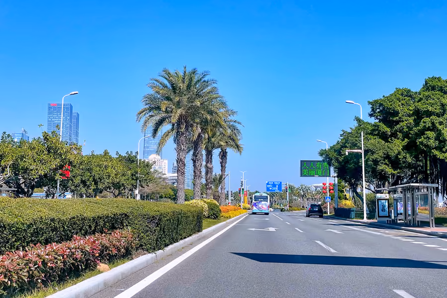Huandao Road (Ring Island Road) in Xiamen, China