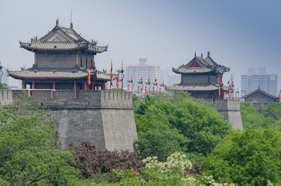 Xi'an City Wall in Xi'an, China