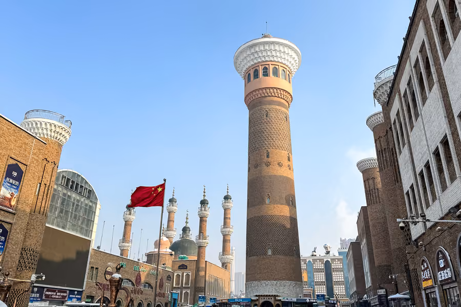 Xinjiang International Grand Bazaar in Xinjiang, China